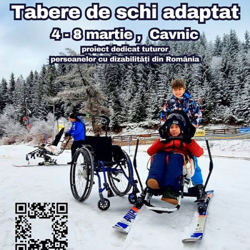 Cea de-a șaptea tabără de schi adaptat pentru persoanele cu dizabilități, organizată de Caiac SMile