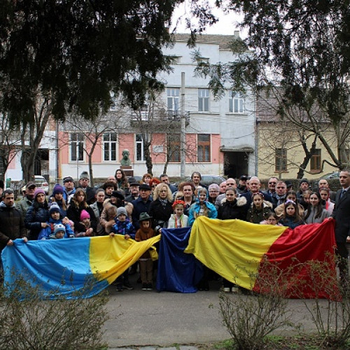 Comemorare a trei ani de război în Ucraina, organizată la Satu Mare