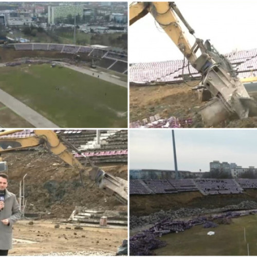 A început demolarea stadionului "Dan Păltinișanu" din Timișoara